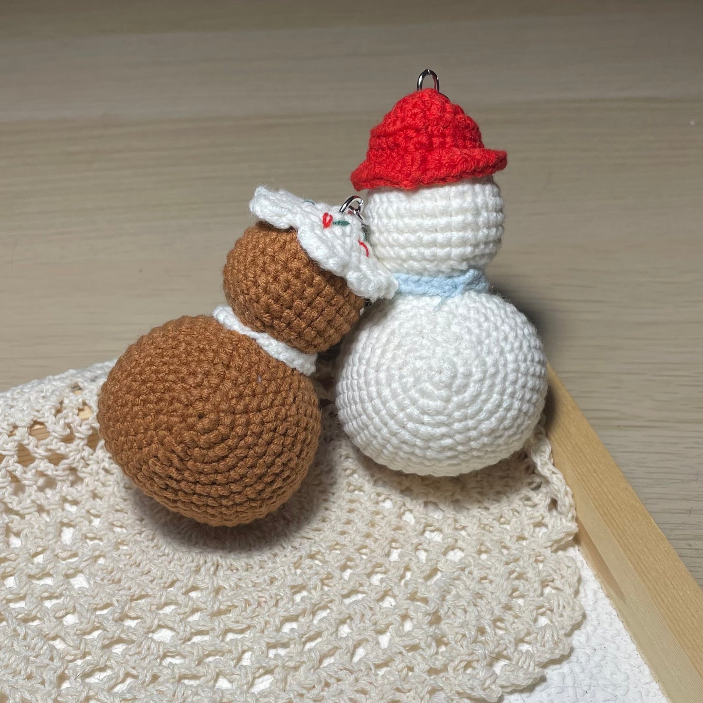 Christmas Snowman & Gingerbread man Key Chain