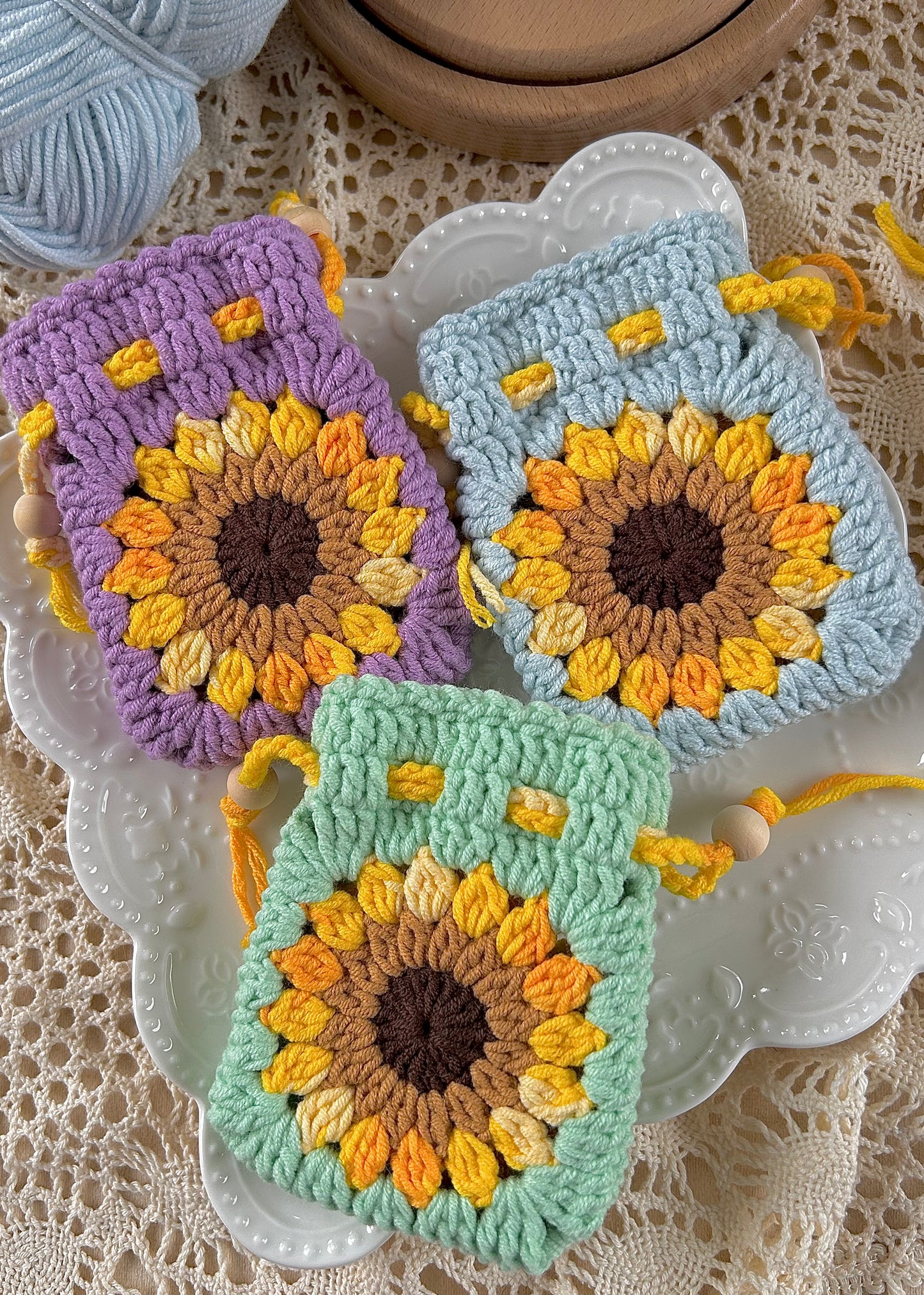 Sunflower Drawstring Pouch