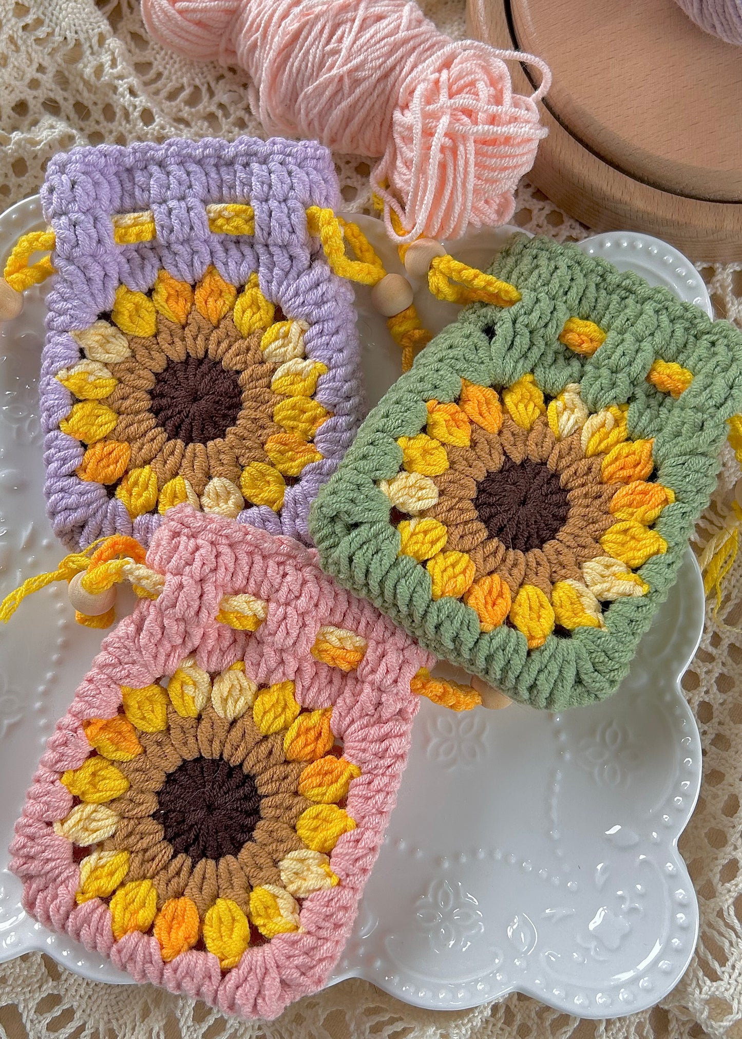 Sunflower Drawstring Pouch