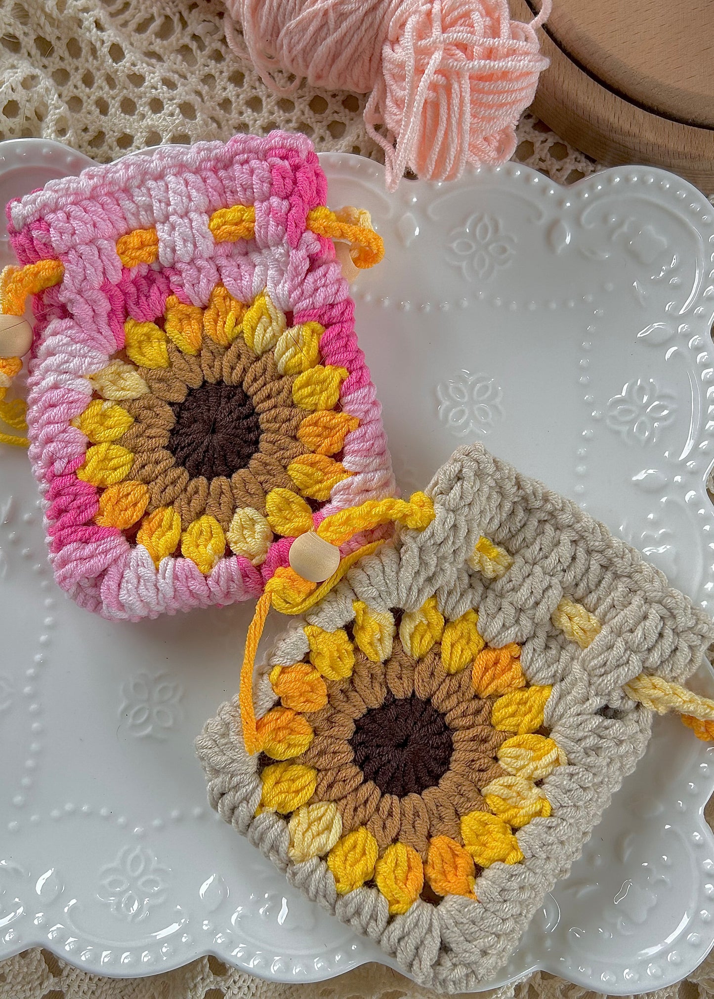 Sunflower Drawstring Pouch