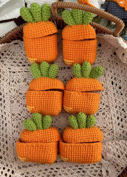 Carrot Crochet Airpod Case