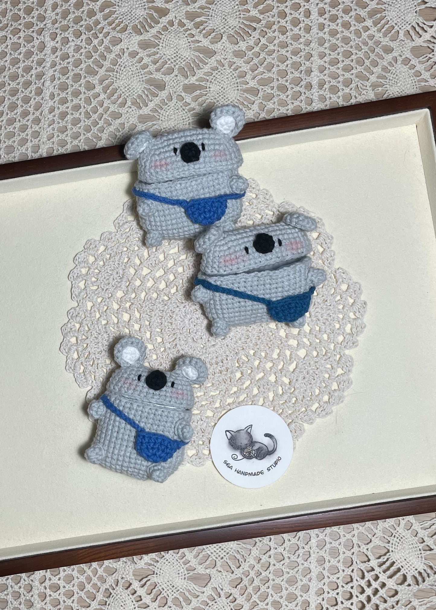 Koala Crochet Airpod Case