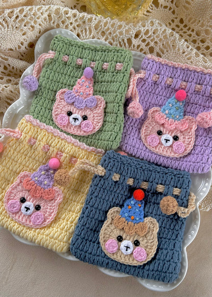 Party Bear Drawstring Pouch