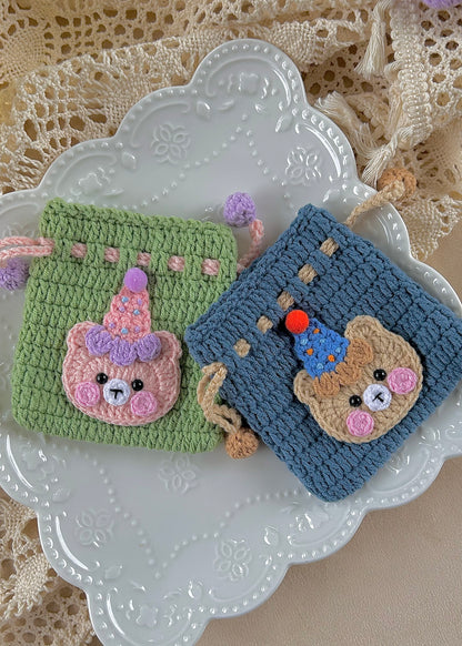 Party Bear Drawstring Pouch