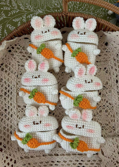 Bunny with Carrot Crochet Airpod Case